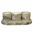 velas aromaticas artesanais decorativas marmorizado + Bandeja Decorativa Marmorizado