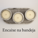 velas aromaticas artesanais decorativas marmorizado + Bandeja Decorativa Marmorizado