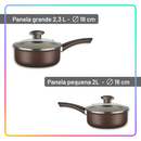 Jogo de Panelas Antiaderente 10 Peças com Utensílios e Frigideiras para Cozinha Completa