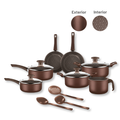Jogo de Panelas Antiaderente 10 Peças com Utensílios e Frigideiras para Cozinha Completa