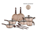 Jogo de Panelas Antiaderente 10 Peças com Utensílios e Frigideiras para Cozinha Completa